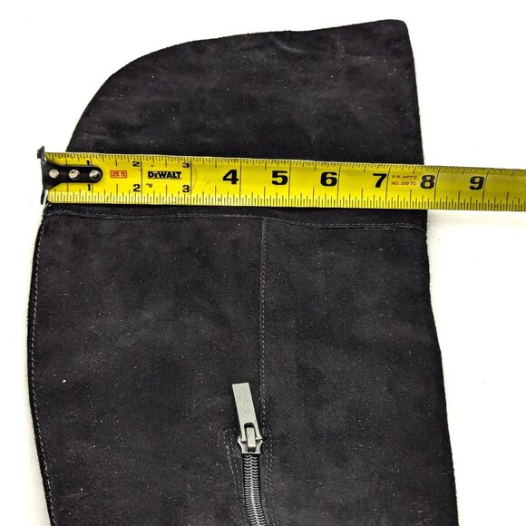 Aquatalia Women Barbera Black Suede OTK Block Heel Boots size 11 - Picture 10 of 12